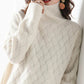 Basket Weave Roll Neck Jumper