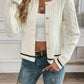 Gold Button Cable Cardigan