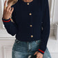 Gold Button Cable Cardigan