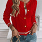 Gold Button Cable Cardigan