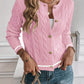 Gold Button Cable Cardigan