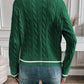 Gold Button Cable Cardigan