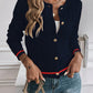 Gold Button Cable Cardigan