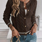 Gold Button Cable Cardigan