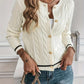 Gold Button Cable Cardigan