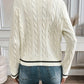 Gold Button Cable Cardigan
