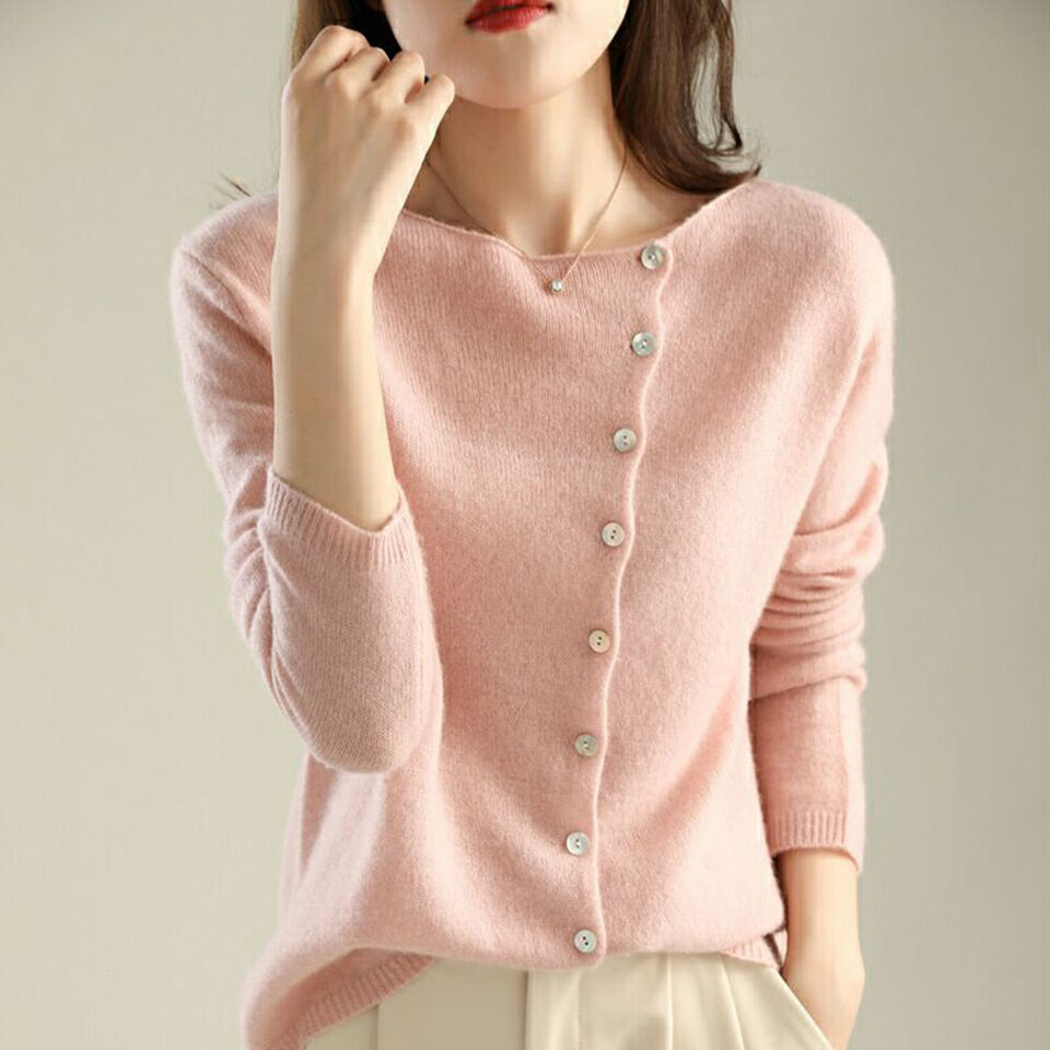 Boat Neck Button Cardigan