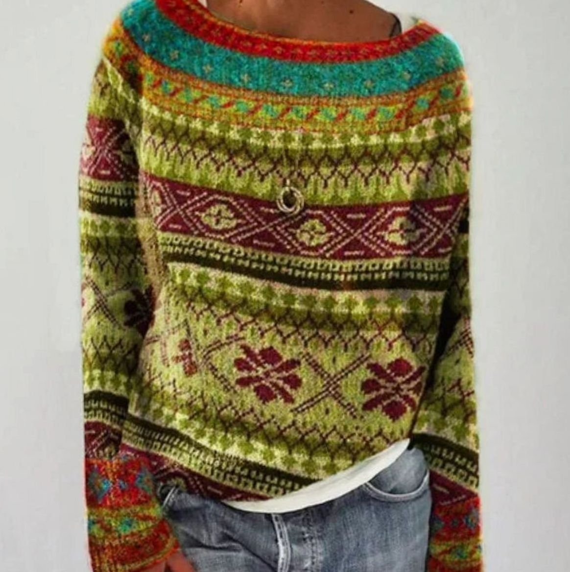 Nordic Yoke Knit Jumper