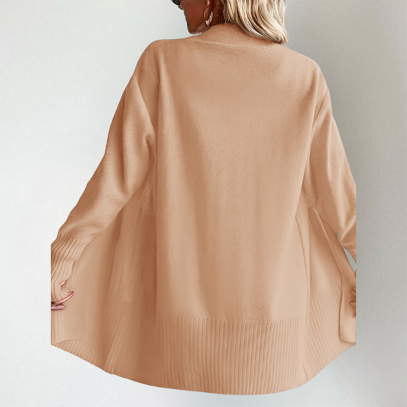 Longline Open-Front Cardigan