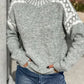 Fair Isle Mock Neck Jumper