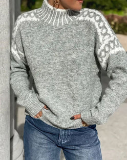 Fair Isle Mock Neck Jumper
