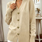 Heart Button V-Neck Cardigan