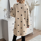 Heart Print Long Cardigan