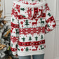 Christmas Print Fleece Hoodie