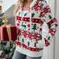 Christmas Print Fleece Hoodie