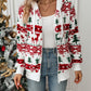 Christmas Print Fleece Hoodie