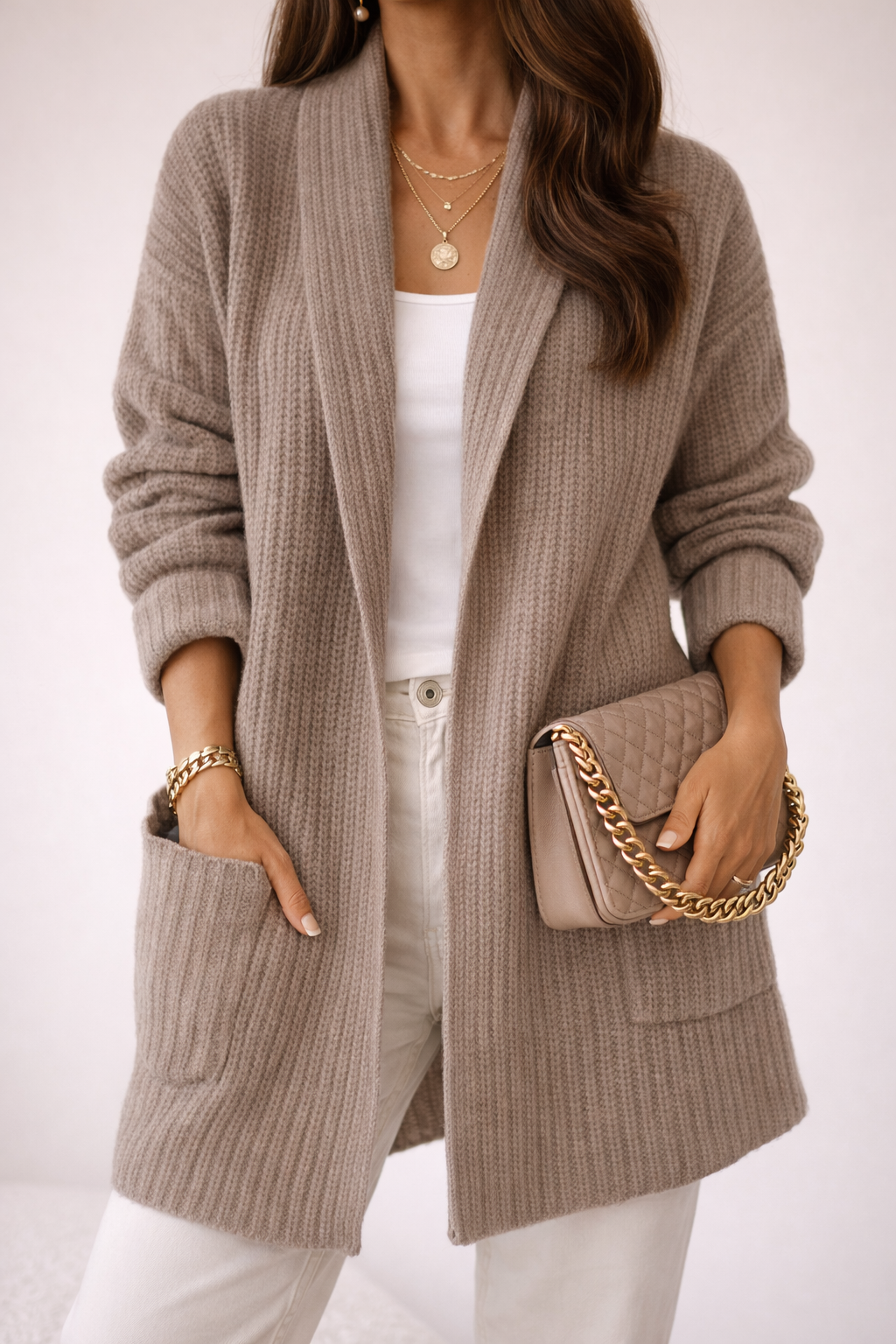 Oversized Shawl Collar Cardigan