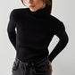 Ribbed Roll Neck Top