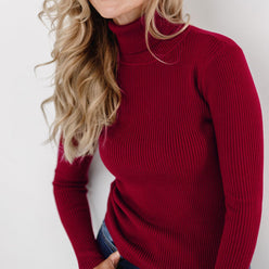 Ribbed Roll Neck Top