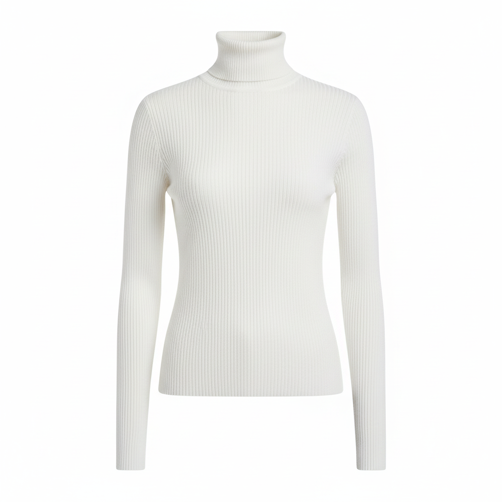 Ribbed Roll Neck Top