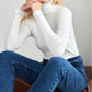 Ribbed Roll Neck Top