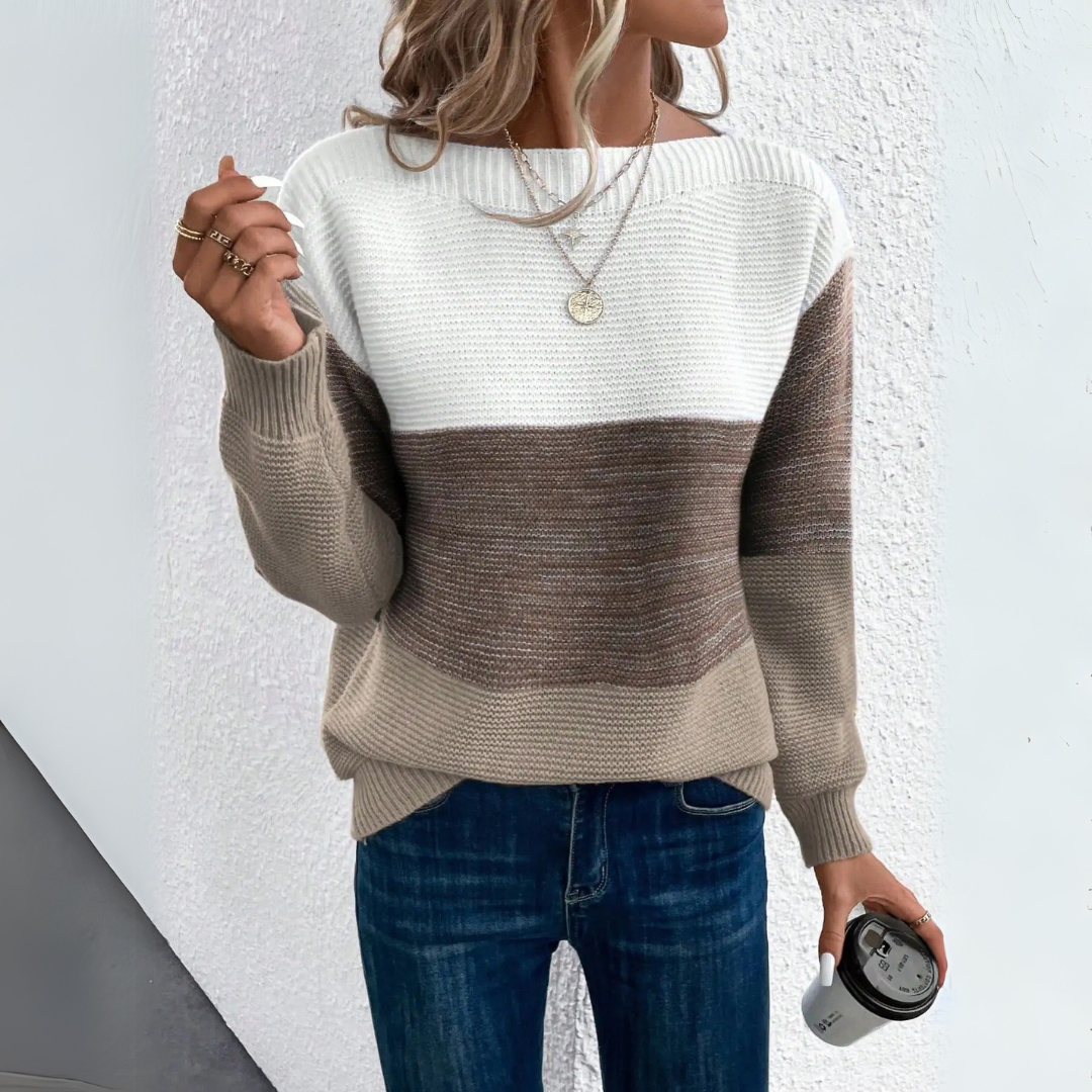 Two-Tone Colour Block Jumper