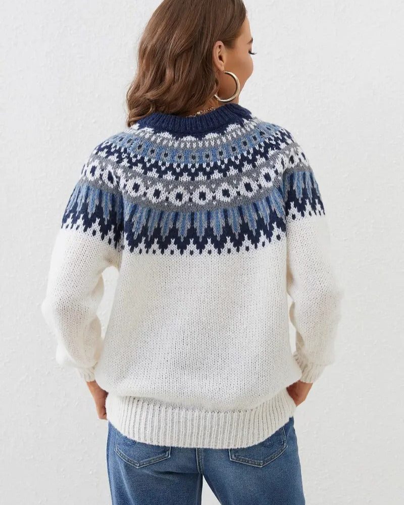 Fair Isle Yoke Crewneck Jumper