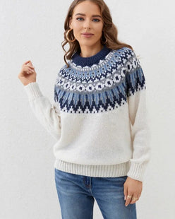 Fair Isle Yoke Crewneck Jumper