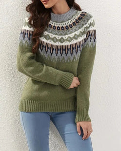 Fair Isle Yoke Crewneck Jumper