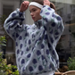 Floral Sherpa Half-Zip Pullover
