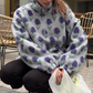 Floral Sherpa Half-Zip Pullover