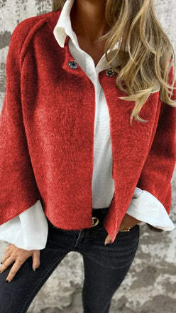 Cropped Cape Cardigan