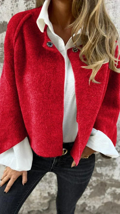 Cropped Cape Cardigan
