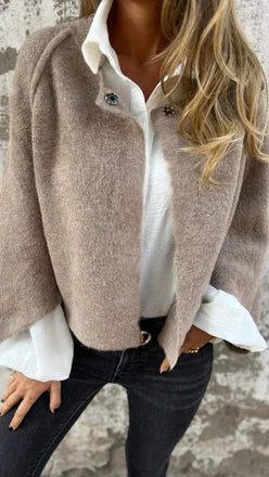 Cropped Cape Cardigan