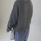 Diagonal Button Oversized Cardigan