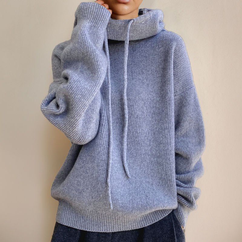 Oversized Hooded Knit Jumper