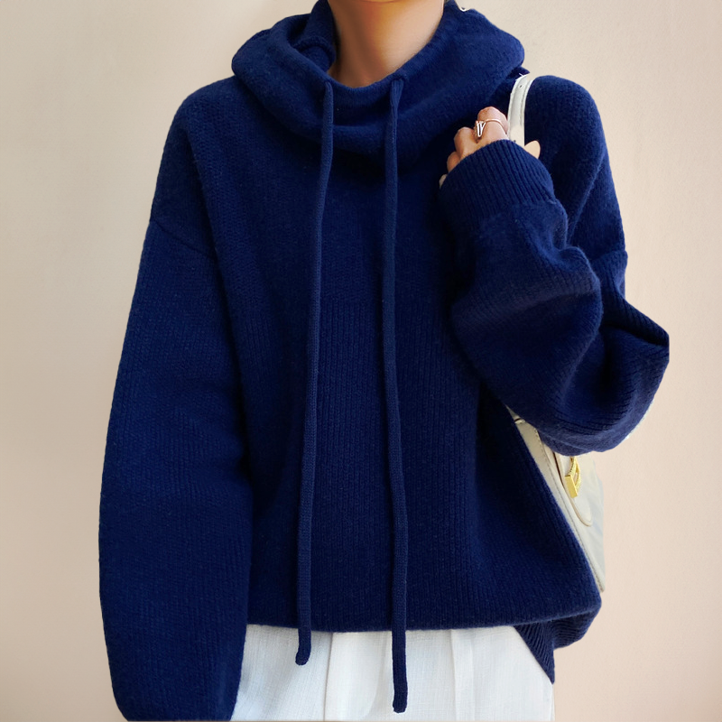 Oversized Hooded Knit Jumper