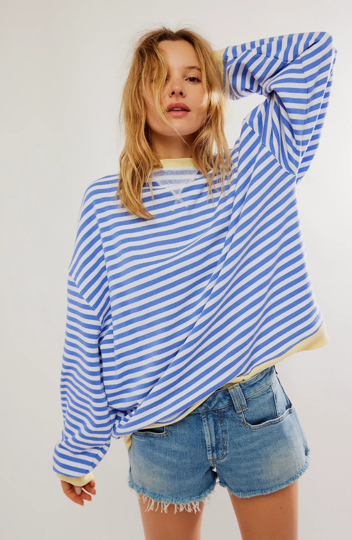 Diagonal Stripe Sweatshirt
