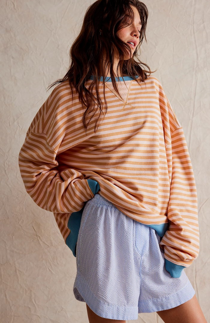 Diagonal Stripe Sweatshirt
