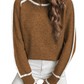 Contrast Trim Roll Neck Jumper