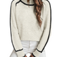 Contrast Trim Roll Neck Jumper