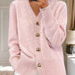 Sculpted Heart Button Cardigan