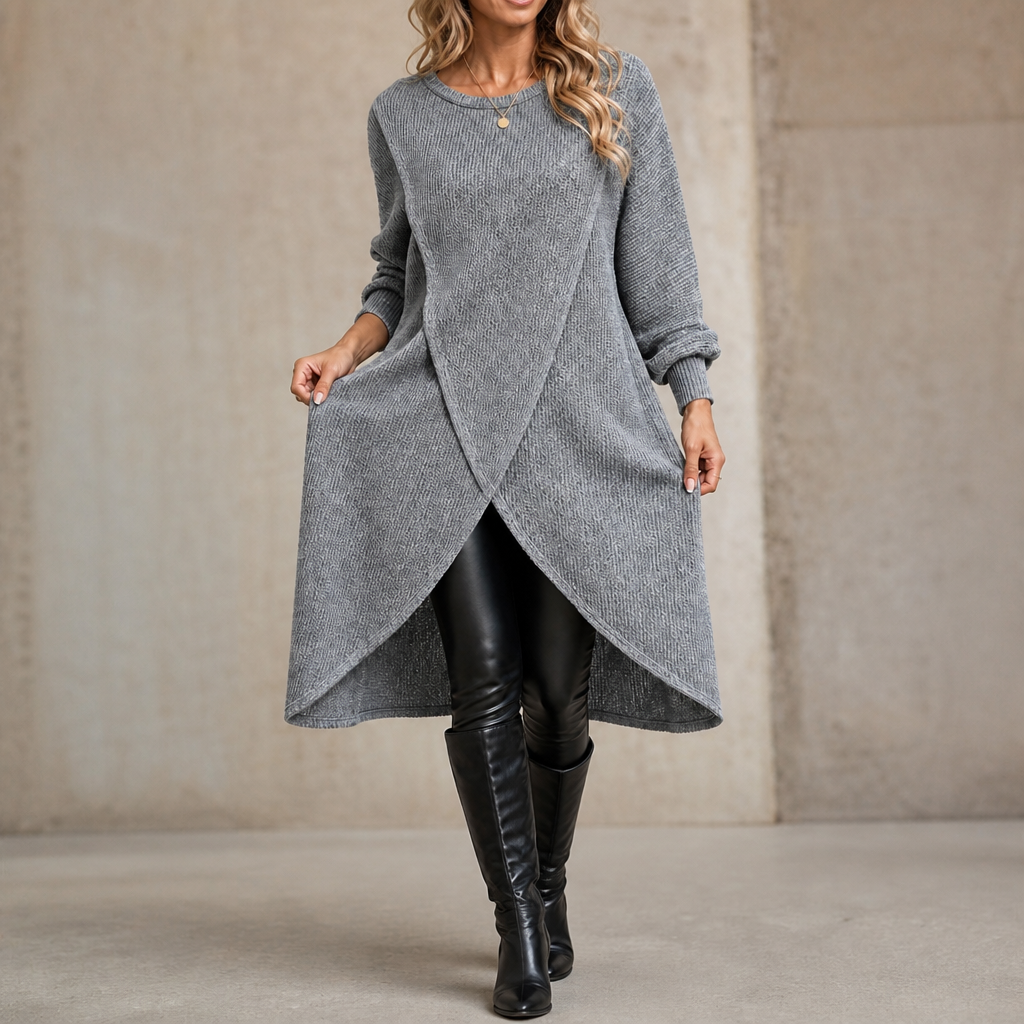 Wrap-Front Tunic Top