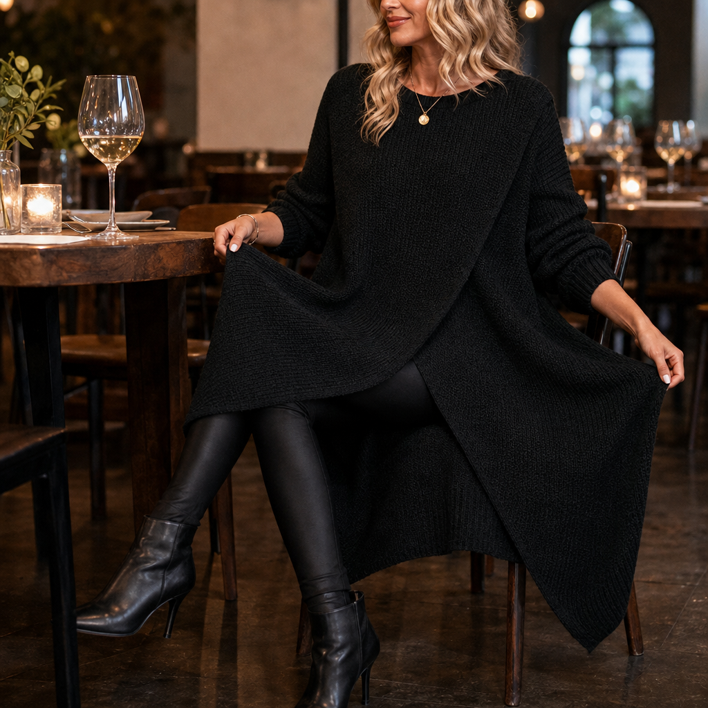 Wrap-Front Tunic Top