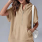 Short Sleeve Half-Zip Hoodie