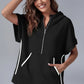 Short Sleeve Half-Zip Hoodie