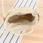 Straw Bag with Top Handles and Shoulder Strap