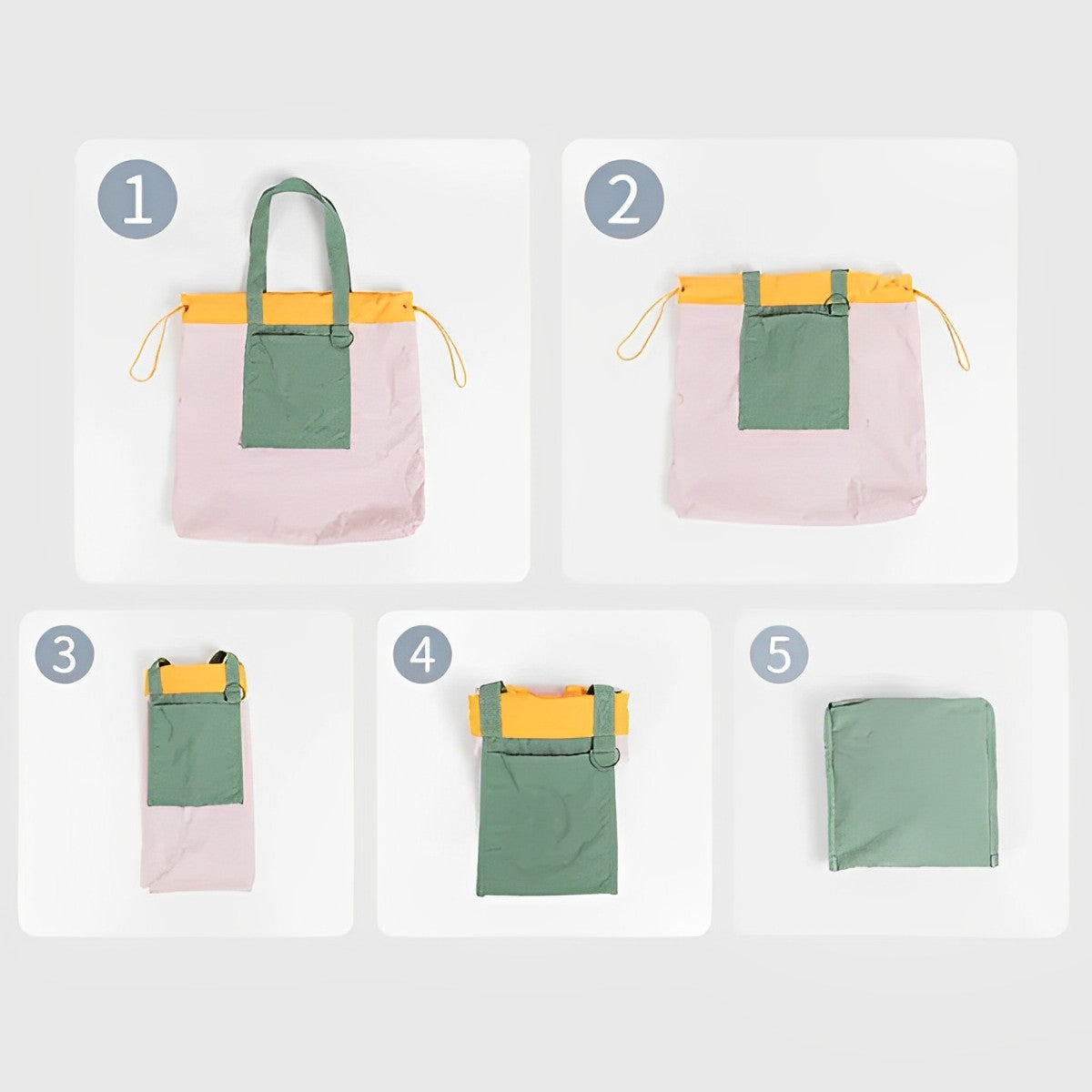 Foldable Tote Bag Waterproof Nylon with Handles