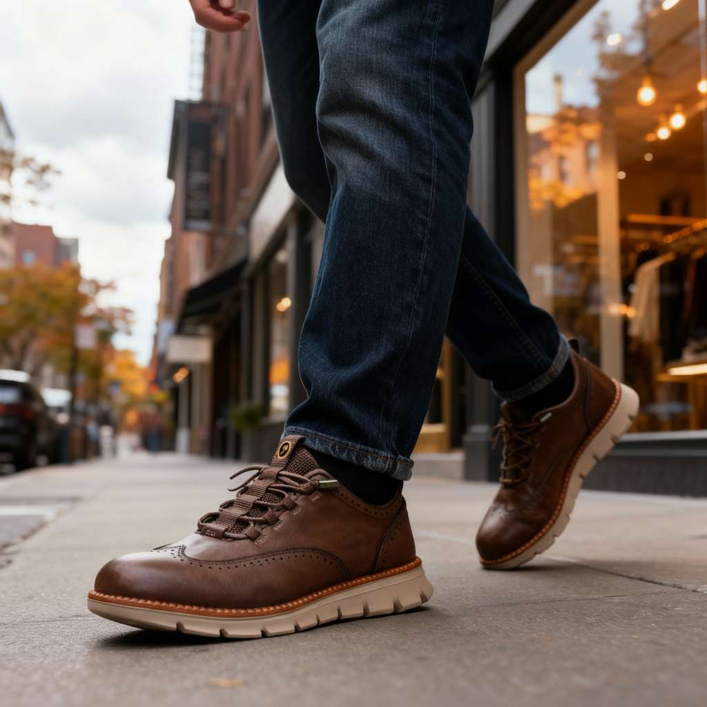 Brandon Men's Leather Brogue Sneakers
