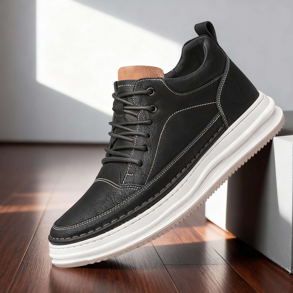 Robert Johnson Men's Textured Leather Sneakers
